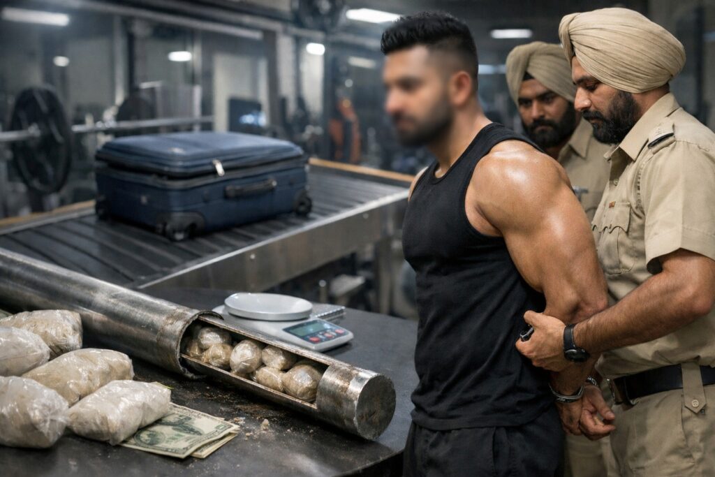 जालंधर: जिम ट्रेनर निकला नशा तस्कर! लोहे की रॉड में छुपाकर अमेरिका भेज रहा था अफीम, महिला पुलिस अधिकारी से जुड़े तार! AI-generated representational image